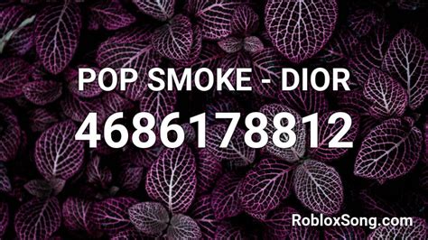 pop smoke Dior Roblox id